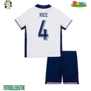 England Declan Rice #4 Hemmaställ Barn EM 2024 Kortärmad (+ Korta byxor)